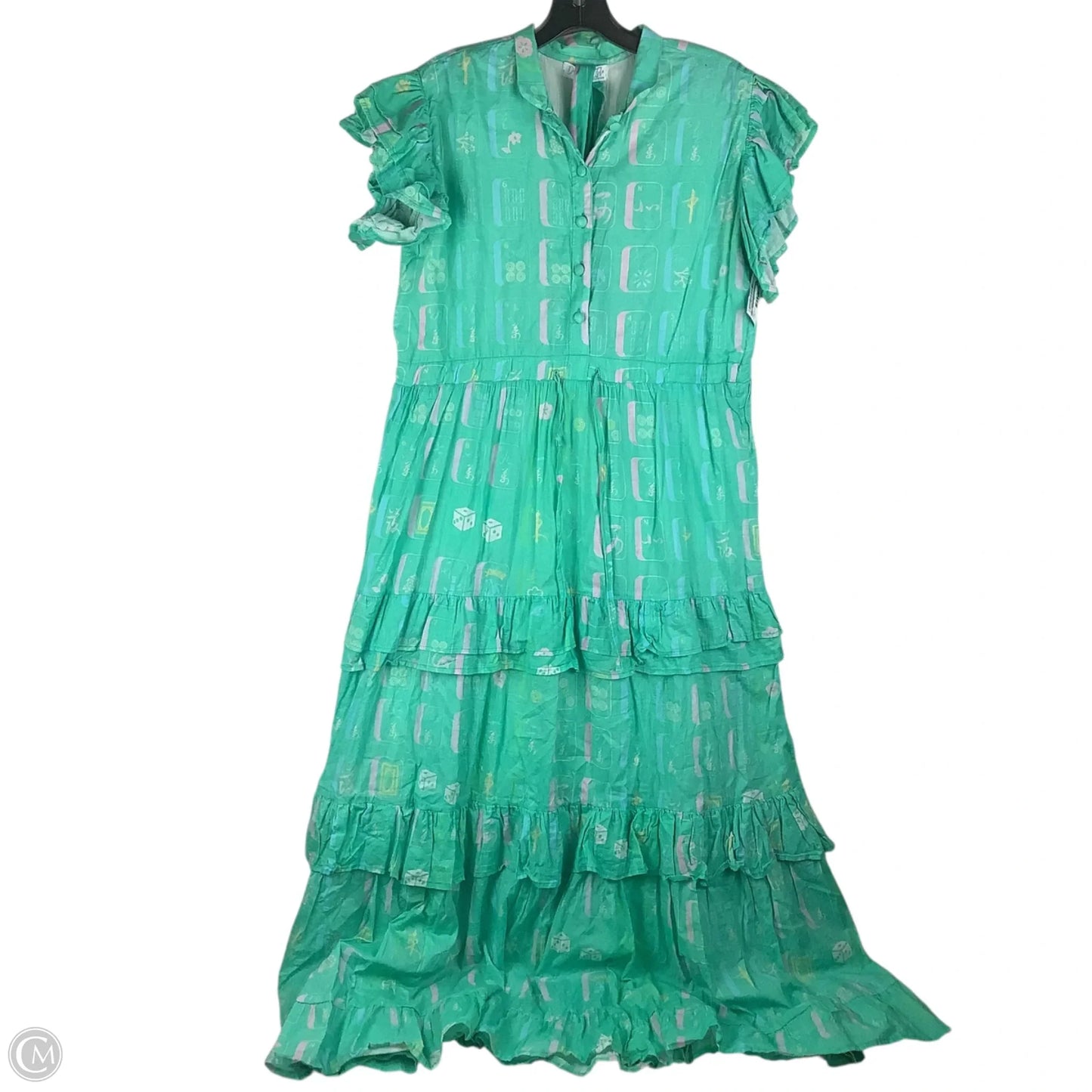 Dress Casual Maxi By Cmc In Green, Size: Xl