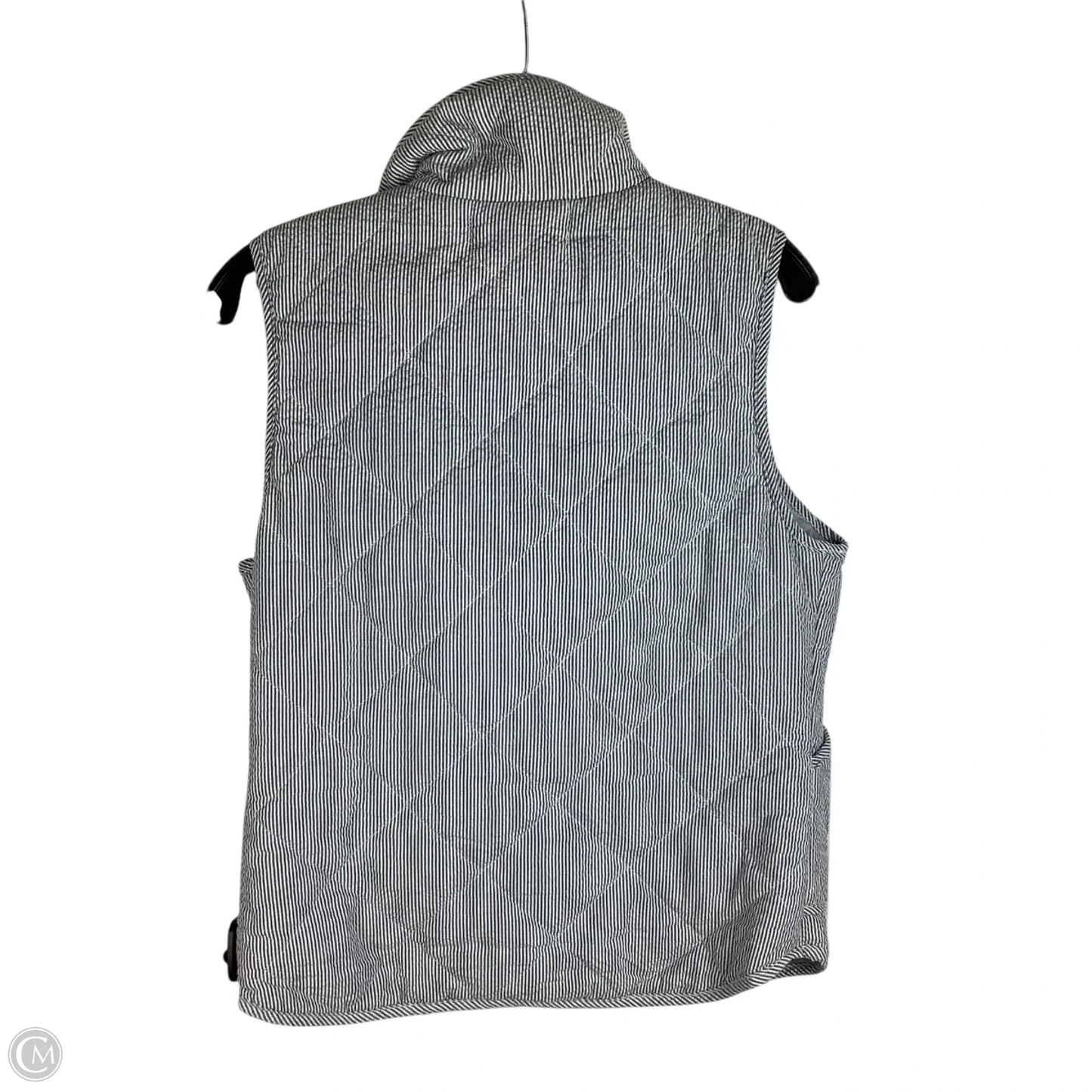 Vest Puffer & Quilted By Impeccable Pig In Striped Pattern, Size: L