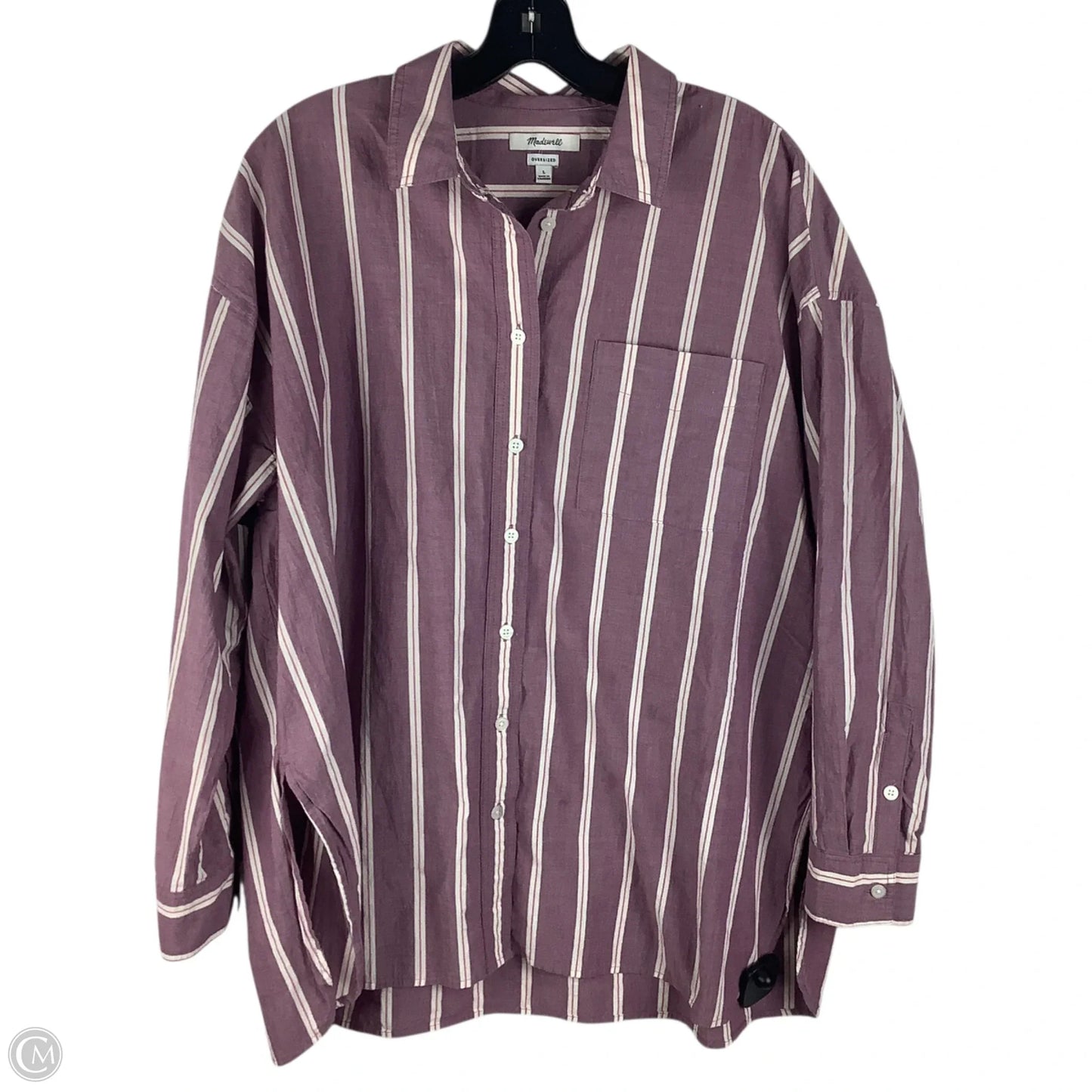 Top Long Sleeve By Madewell In Purple, Size: L