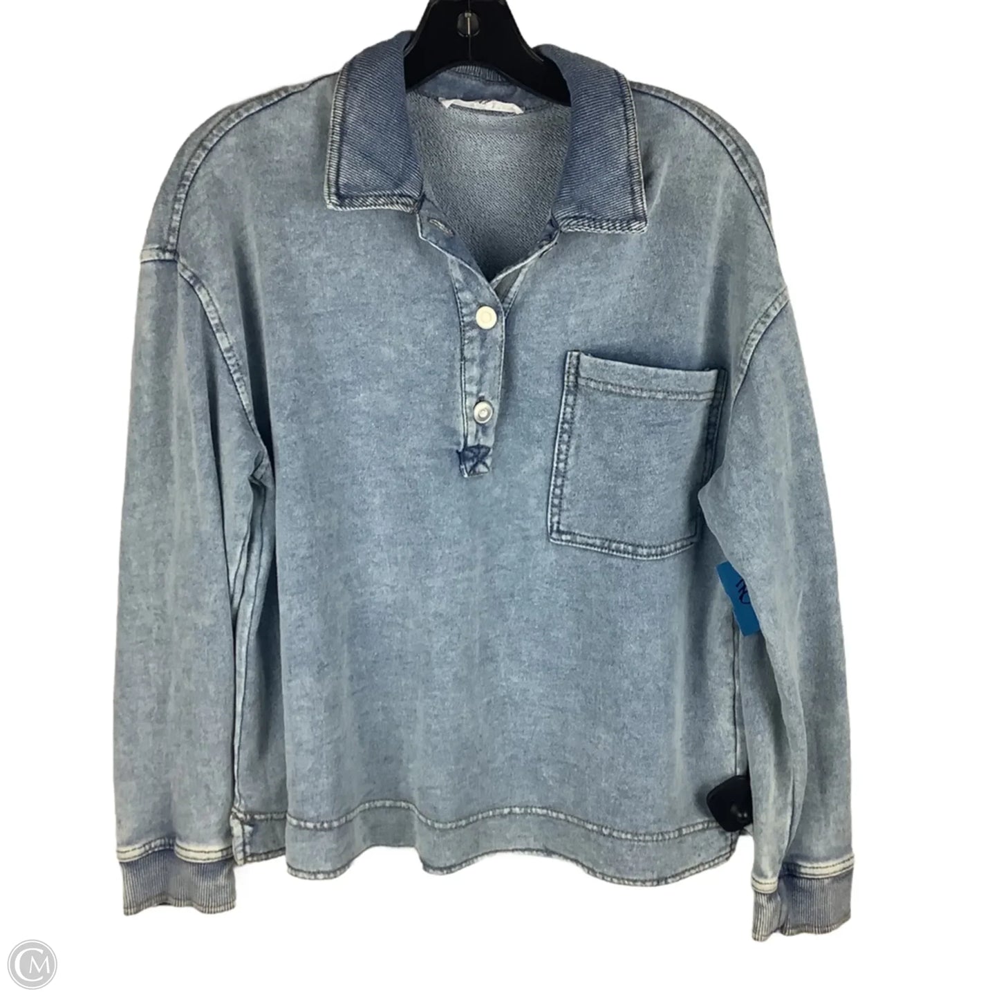 Top Long Sleeve By Jane And Delancey In Blue, Size: M