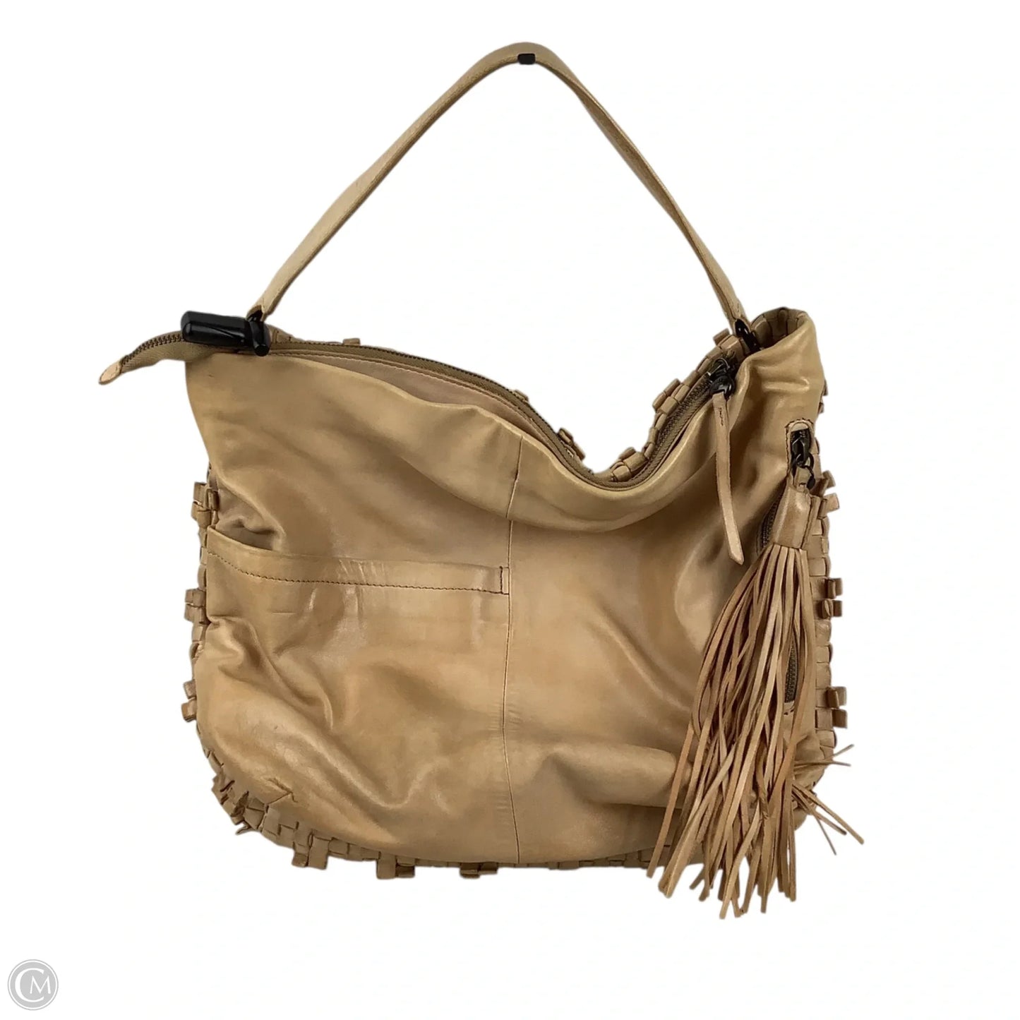 Handbag Leather By Hobo Intl, Size: Medium