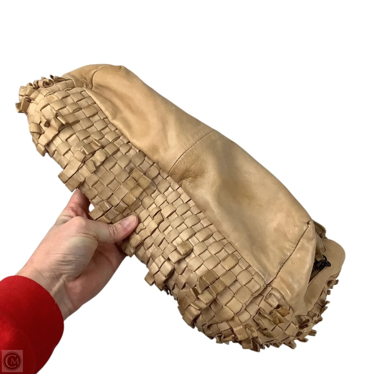 Handbag Leather By Hobo Intl, Size: Medium