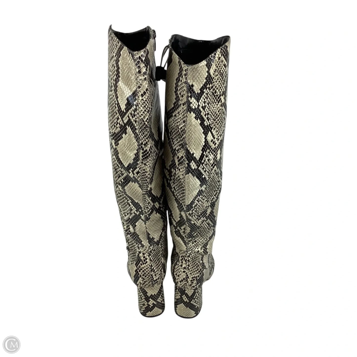 Boots Mid-calf Heels By Marc Fisher In Snakeskin Print, Size: 8.5