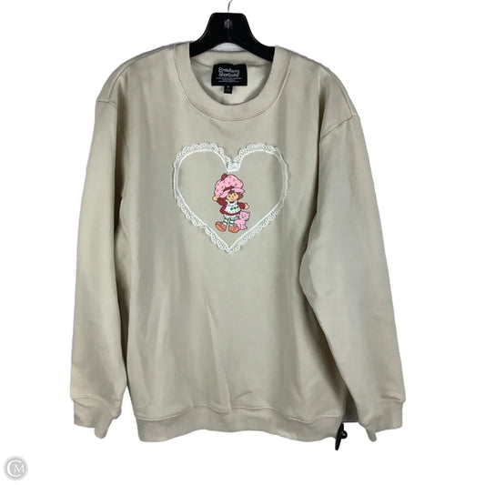 Sweatshirt Crewneck By Clothes Mentor In Tan, Size: M