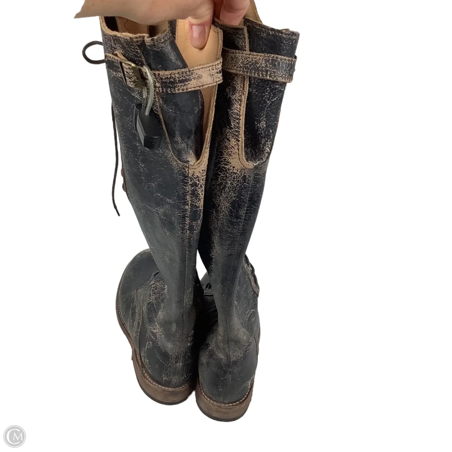 Boots Knee Flats By Bed Stu In Black, Size: 6