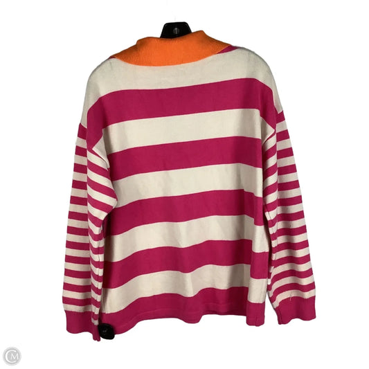 Sweater By Clothes Mentor In Orange & Pink, Size: Xl