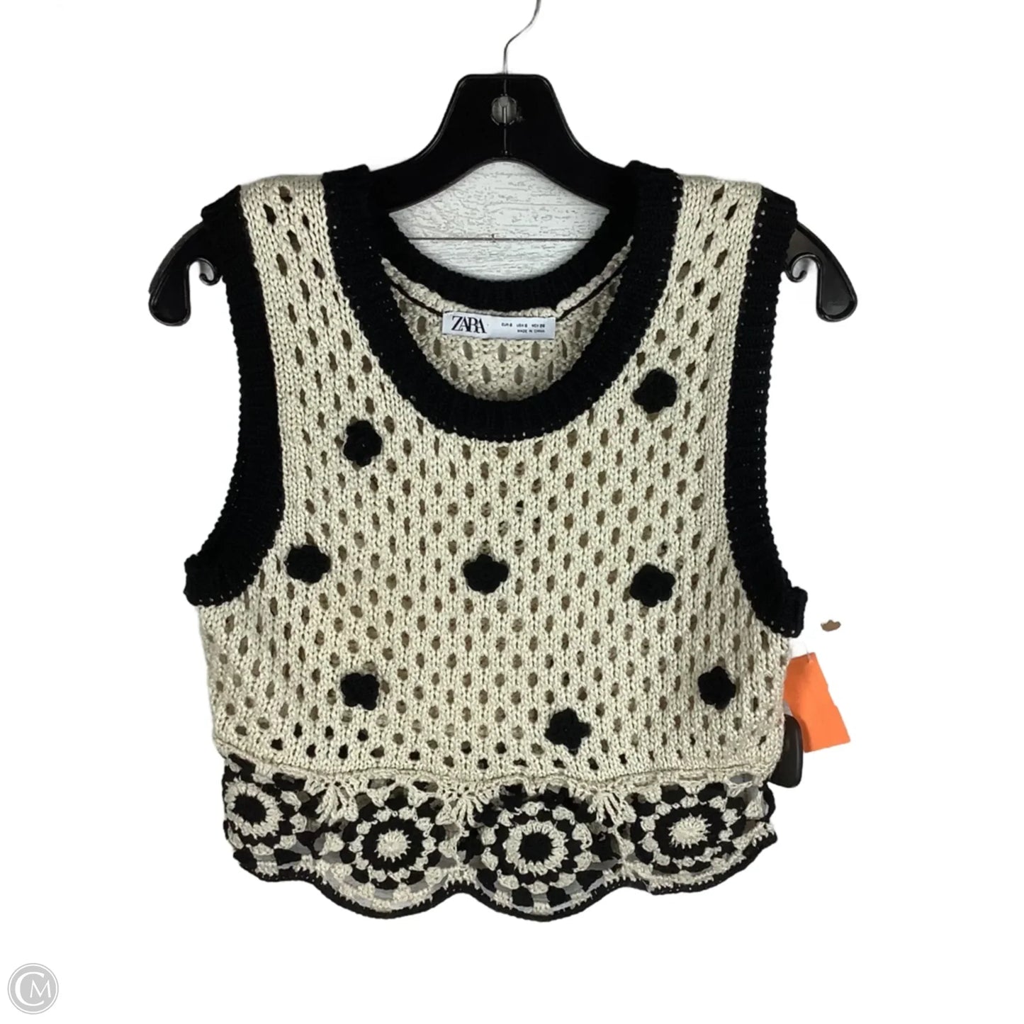 Top Sleeveless By Zara In Tan, Size: S