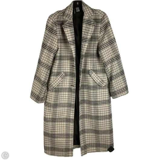 Coat Peacoat By Divided In Plaid Pattern, Size: Xs