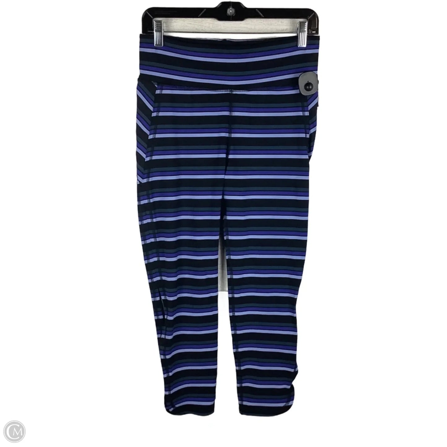 Athletic Leggings By Free People In Striped Pattern, Size: L