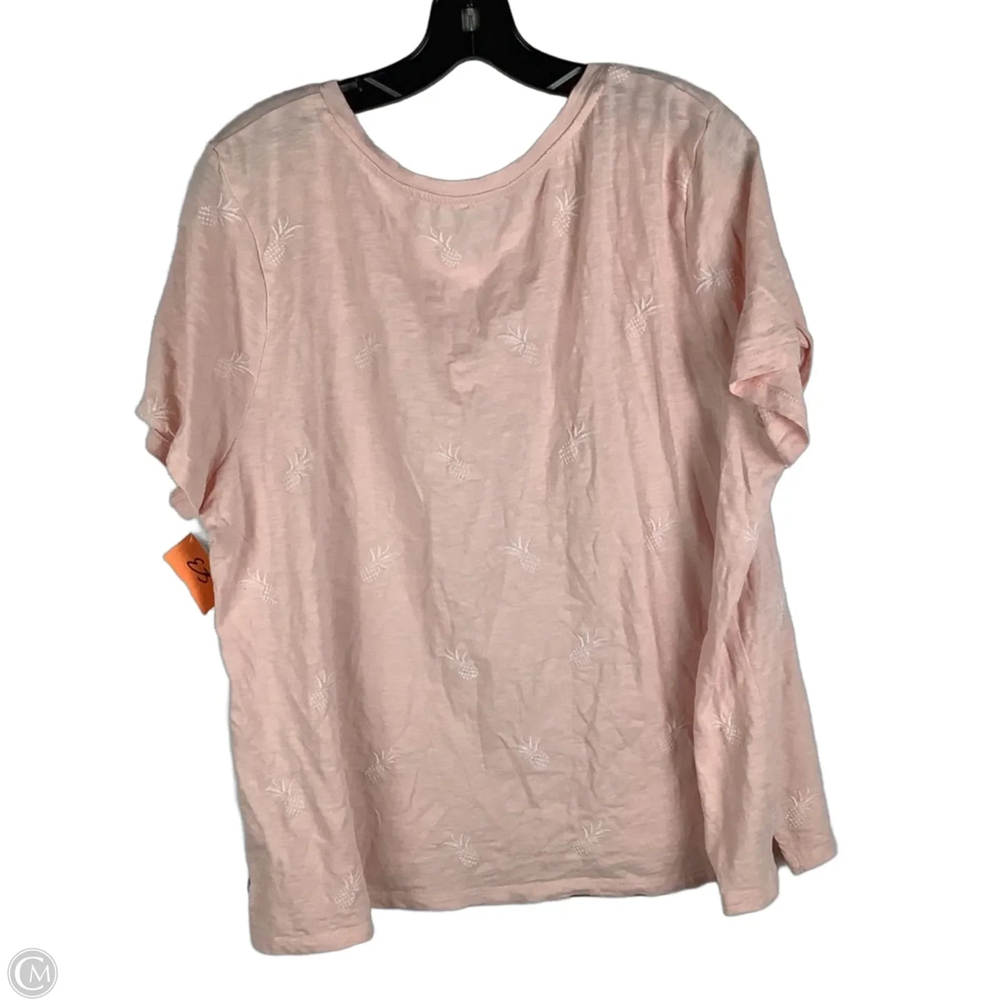 Top Short Sleeve Basic By Talbots In Pink, Size: 2x