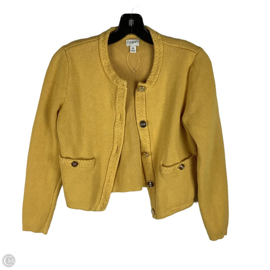 Sweater Cardigan By J. Crew In Yellow, Size: Xs