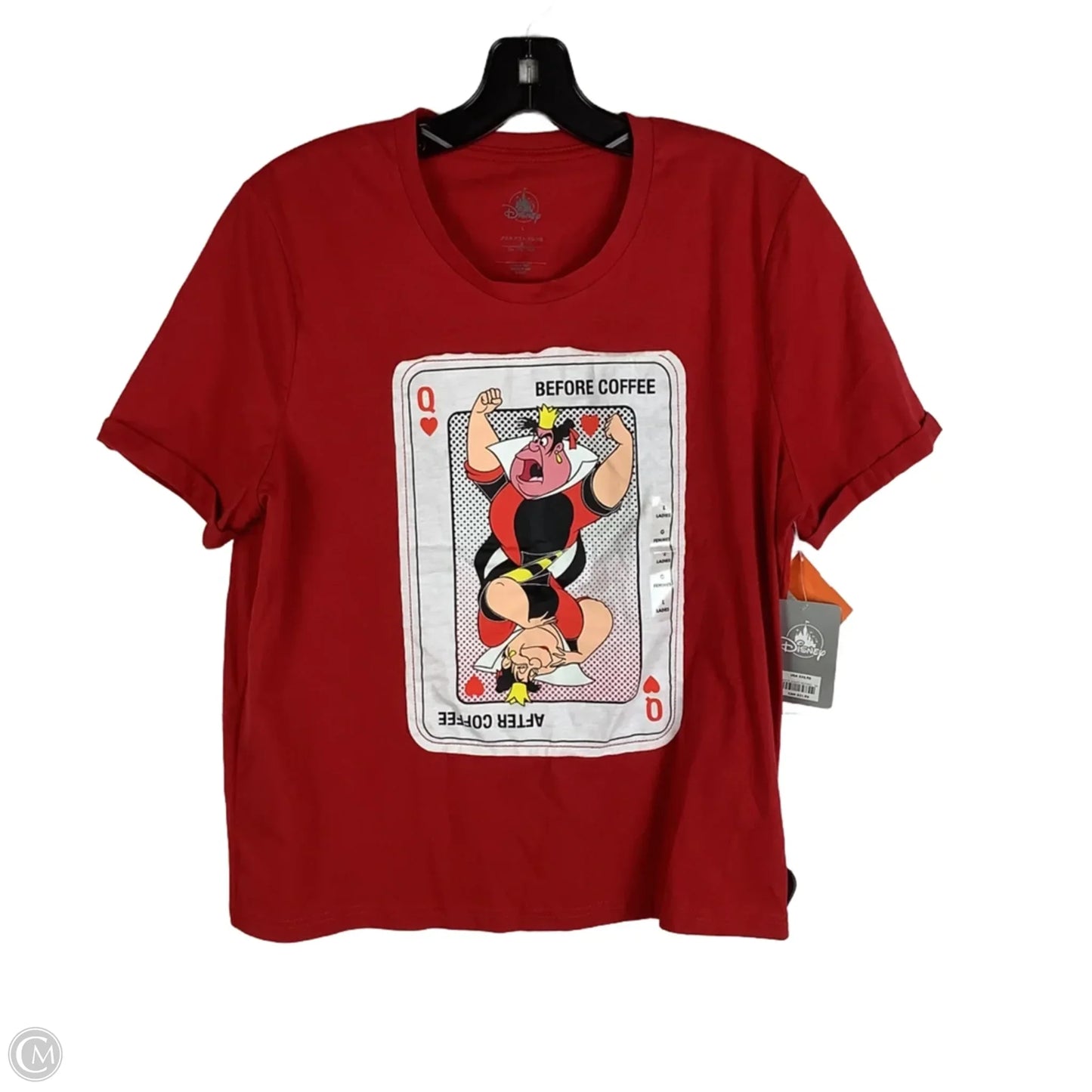 Top Short Sleeve Basic By Disney In Red, Size: L