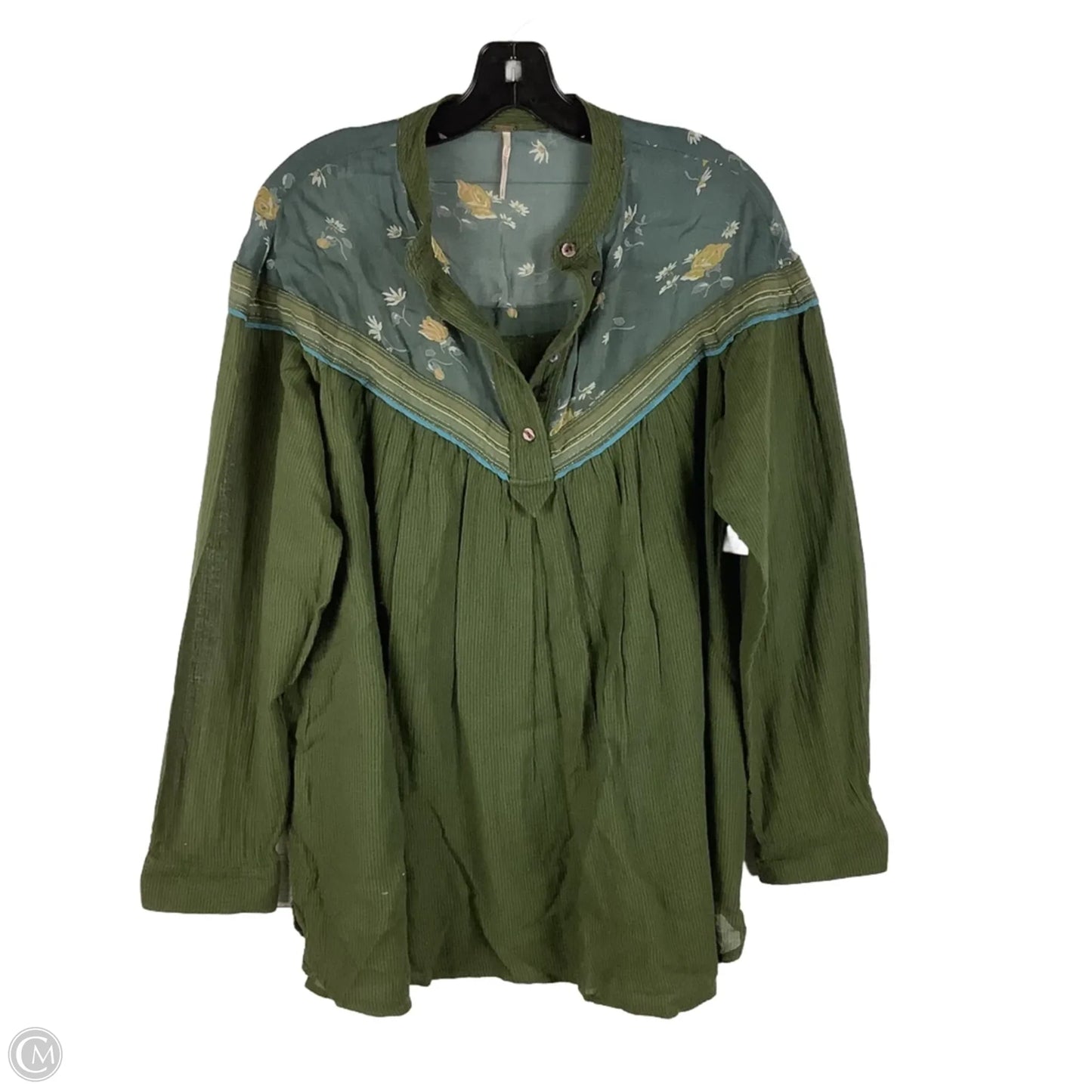 Top Long Sleeve By Free People In Green, Size: S