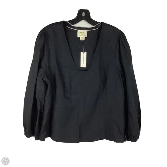 Top Long Sleeve By Maeve In Black, Size: 14