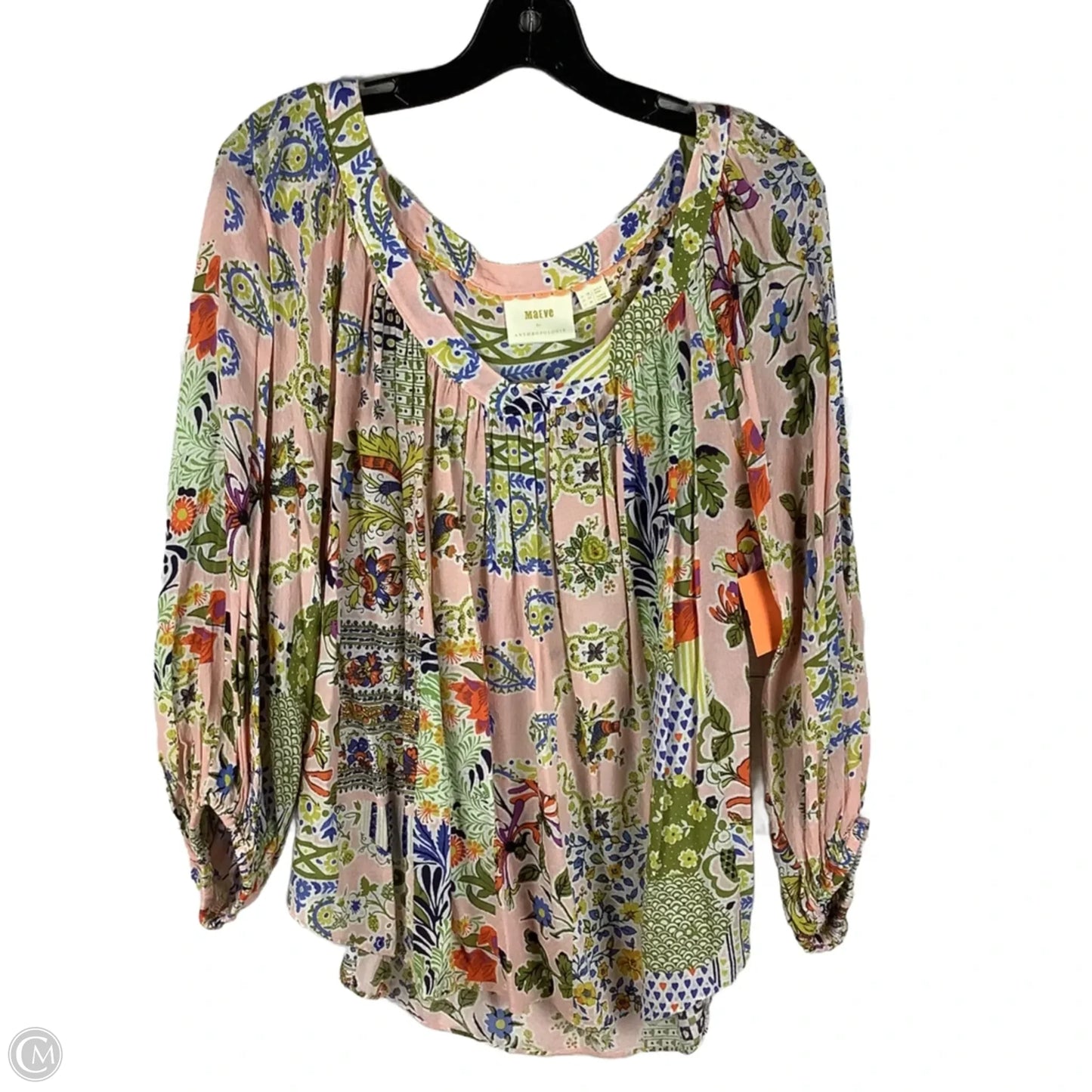 Top Long Sleeve By Maeve In Pink, Size: 14