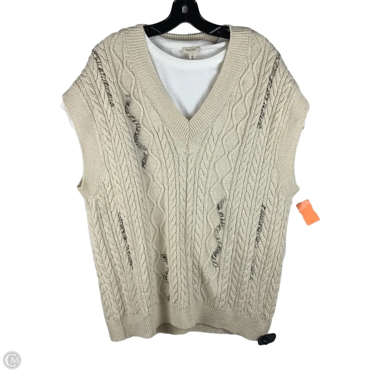 Sweater Short Sleeve By Pilcro In Cream, Size: L