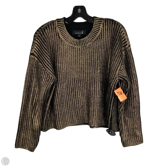 Sweater By Clothes Mentor In Black & Gold, Size: L