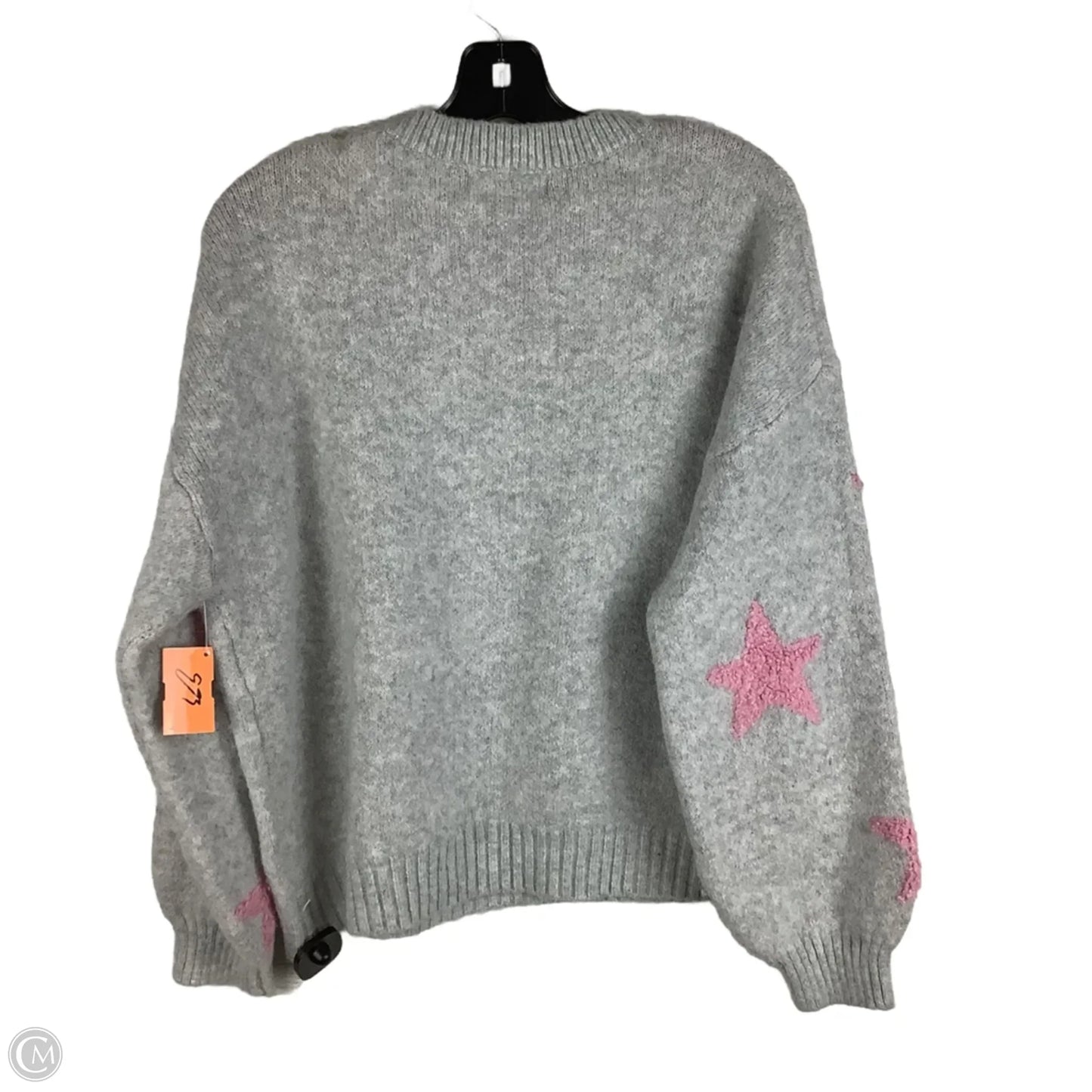 Sweater By Clothes Mentor In Grey & Pink, Size: S