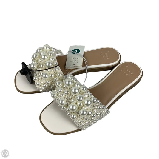 Sandals Flats By A New Day In White, Size: 9