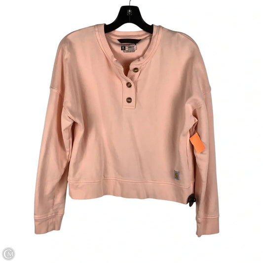 Sweatshirt Crewneck By Carhartt In Pink, Size: Xs