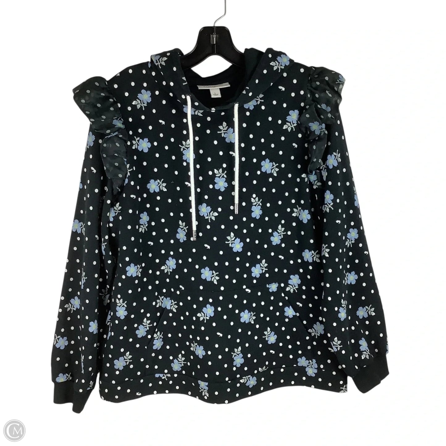 Sweatshirt Hoodie By Target-designer In Black, Size: L