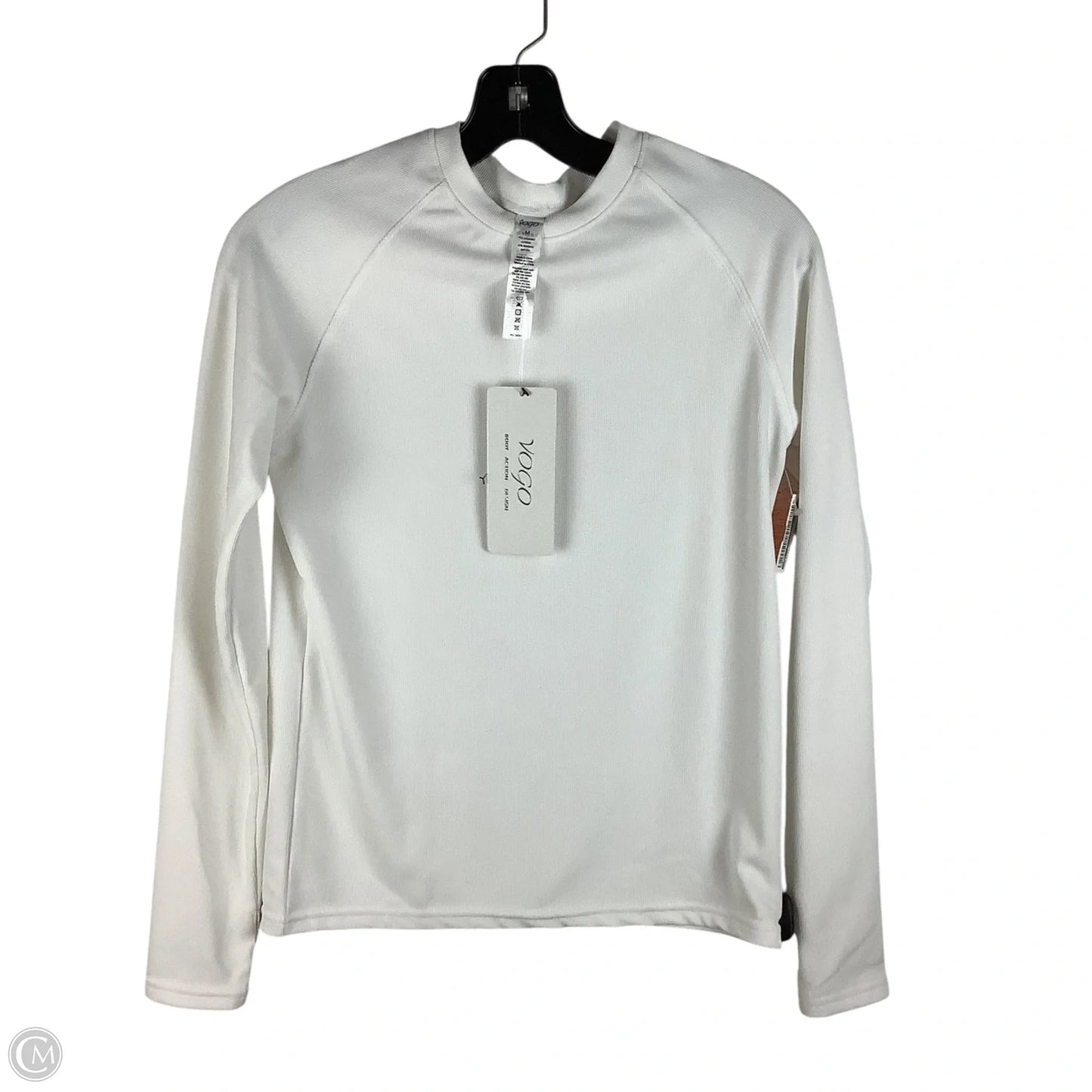 Athletic Top Long Sleeve Crewneck By Vogo In White, Size: M