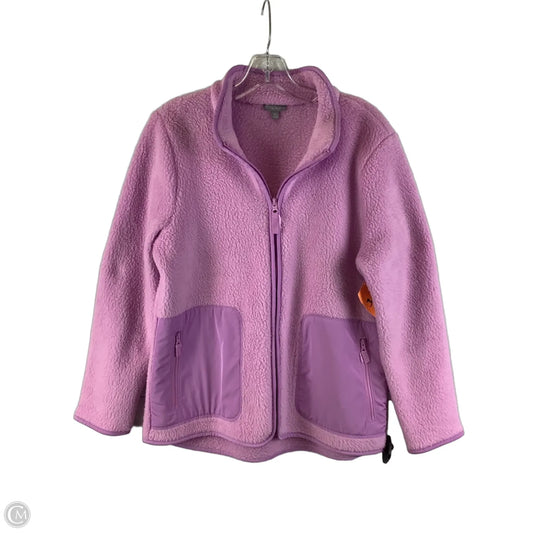 Jacket Fleece By Talbots In Purple, Size: Mp