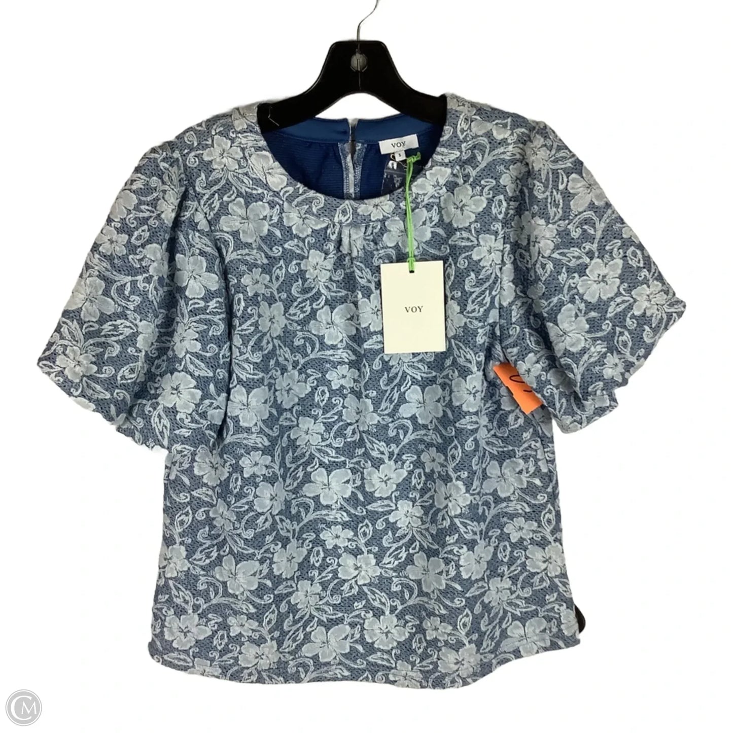 Top Short Sleeve By Voy In Blue, Size: S
