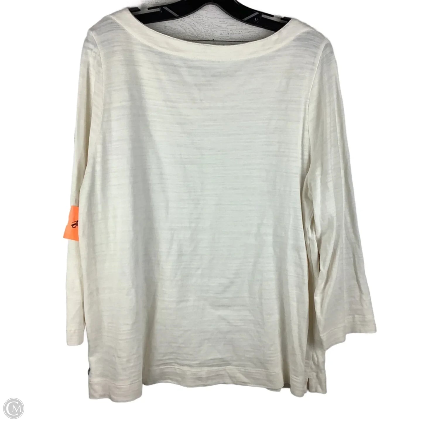 Top Long Sleeve Basic By Loft In Cream, Size: Xxl