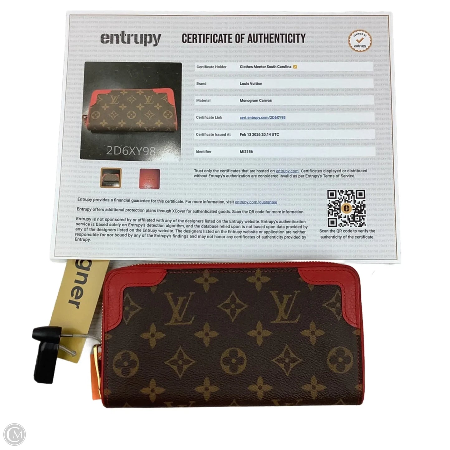 Wallet Luxury Designer By Louis Vuitton, Size: Large