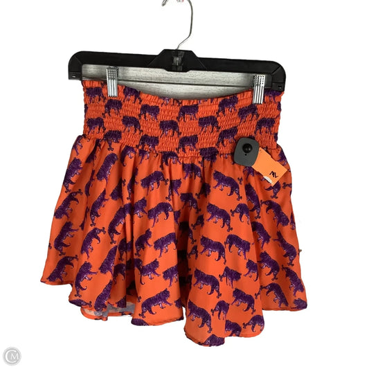 Skort Mini & Short By Clothes Mentor In Orange, Size: S