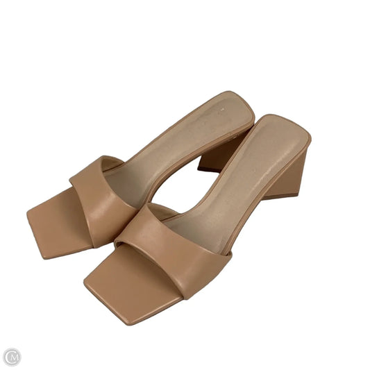 Sandals Heels Block By Chinese Laundry In Tan, Size: 10