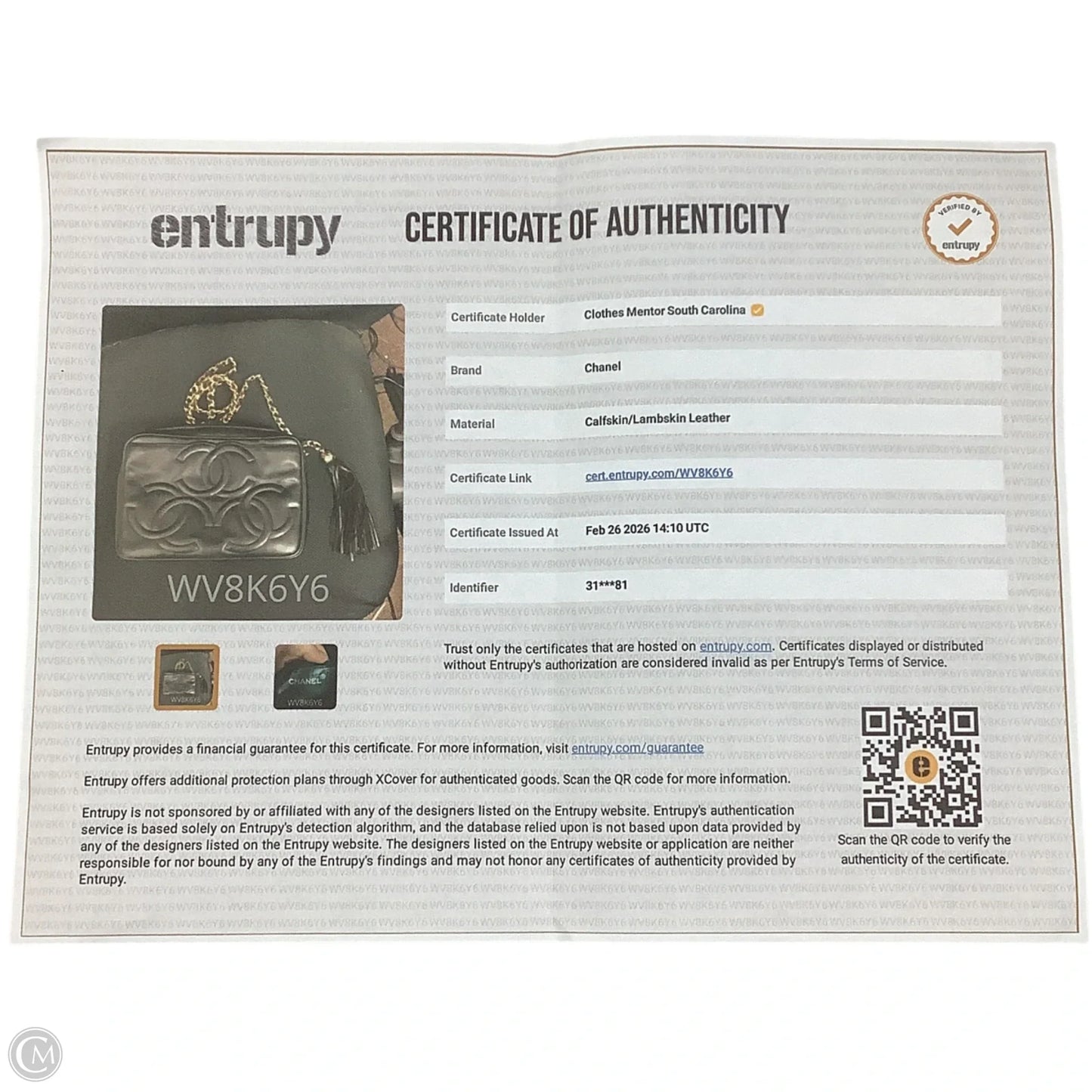 Crossbody Luxury Designer By Chanel, Size: Medium