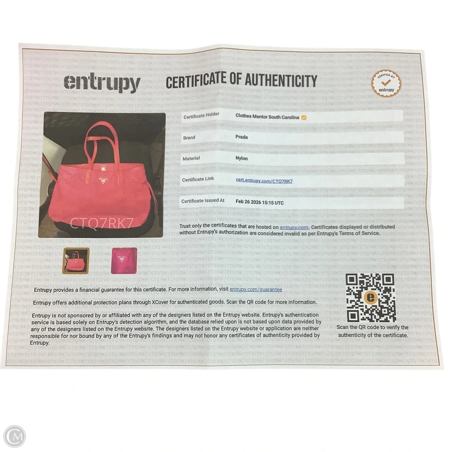 Handbag Luxury Designer By Prada, Size: Medium