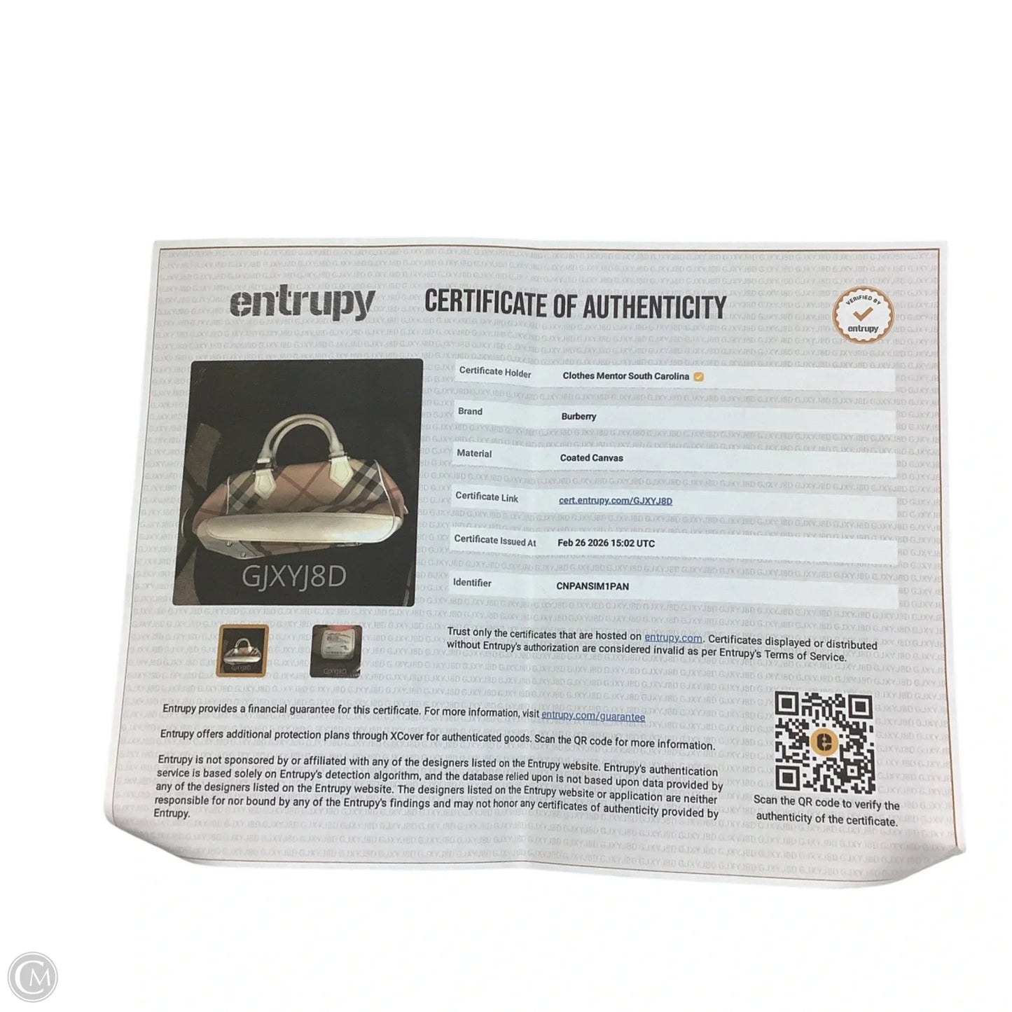 Handbag Luxury Designer By Burberry AS IS, Size: Medium