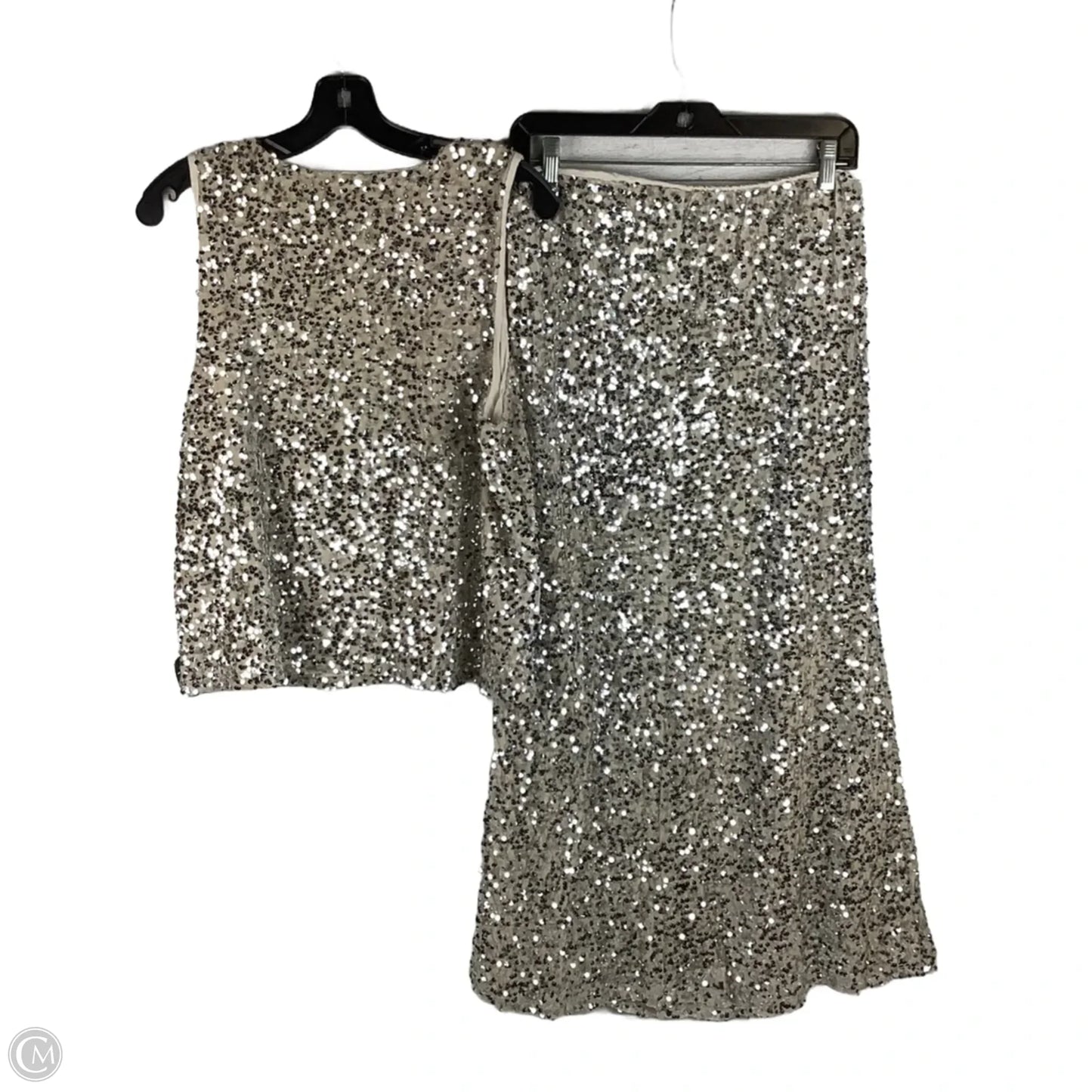 Skirt Set 2pc By Old Navy In Silver & Tan, Size: L
