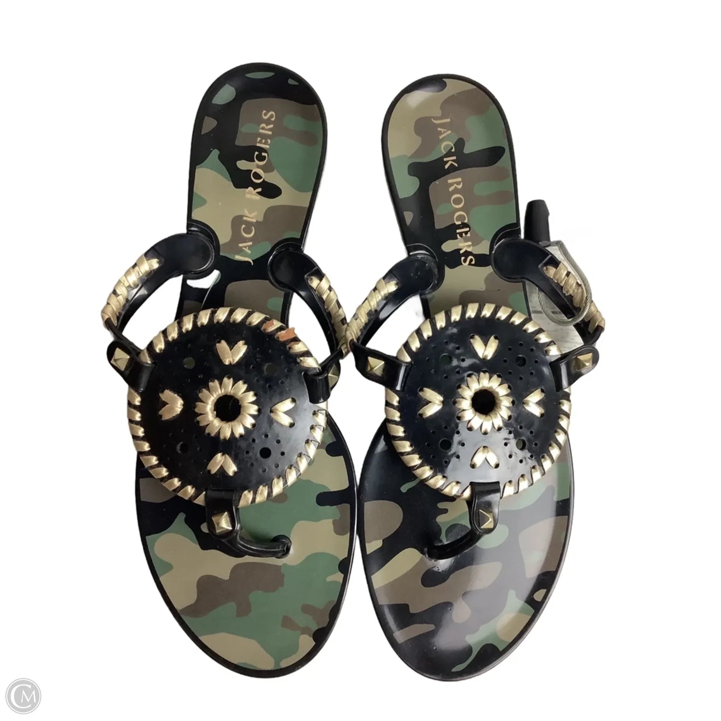 Sandals Flats By Jack Rogers In Camouflage Print, Size: 9