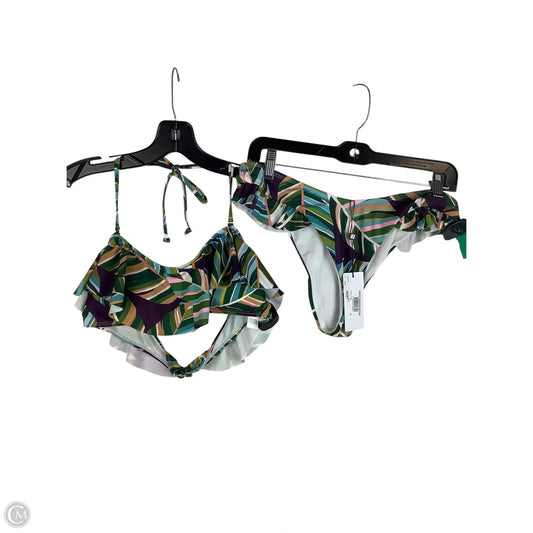 Swimsuit 2pc By Molly Bracken In Tropical Print, Size: L