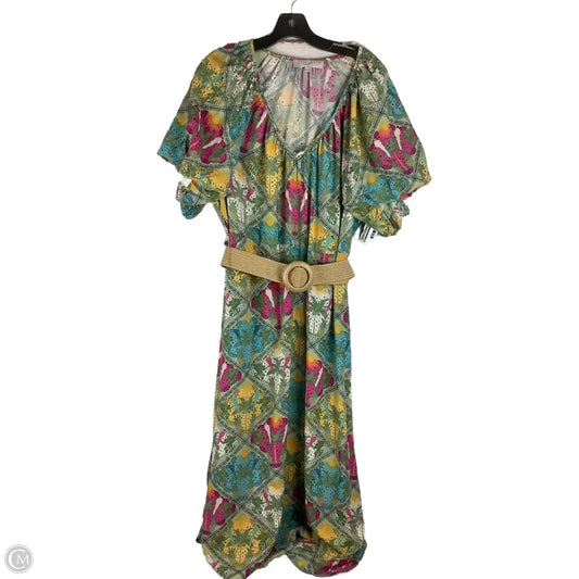Dress Casual Midi By Loft In Floral Print, Size: 18