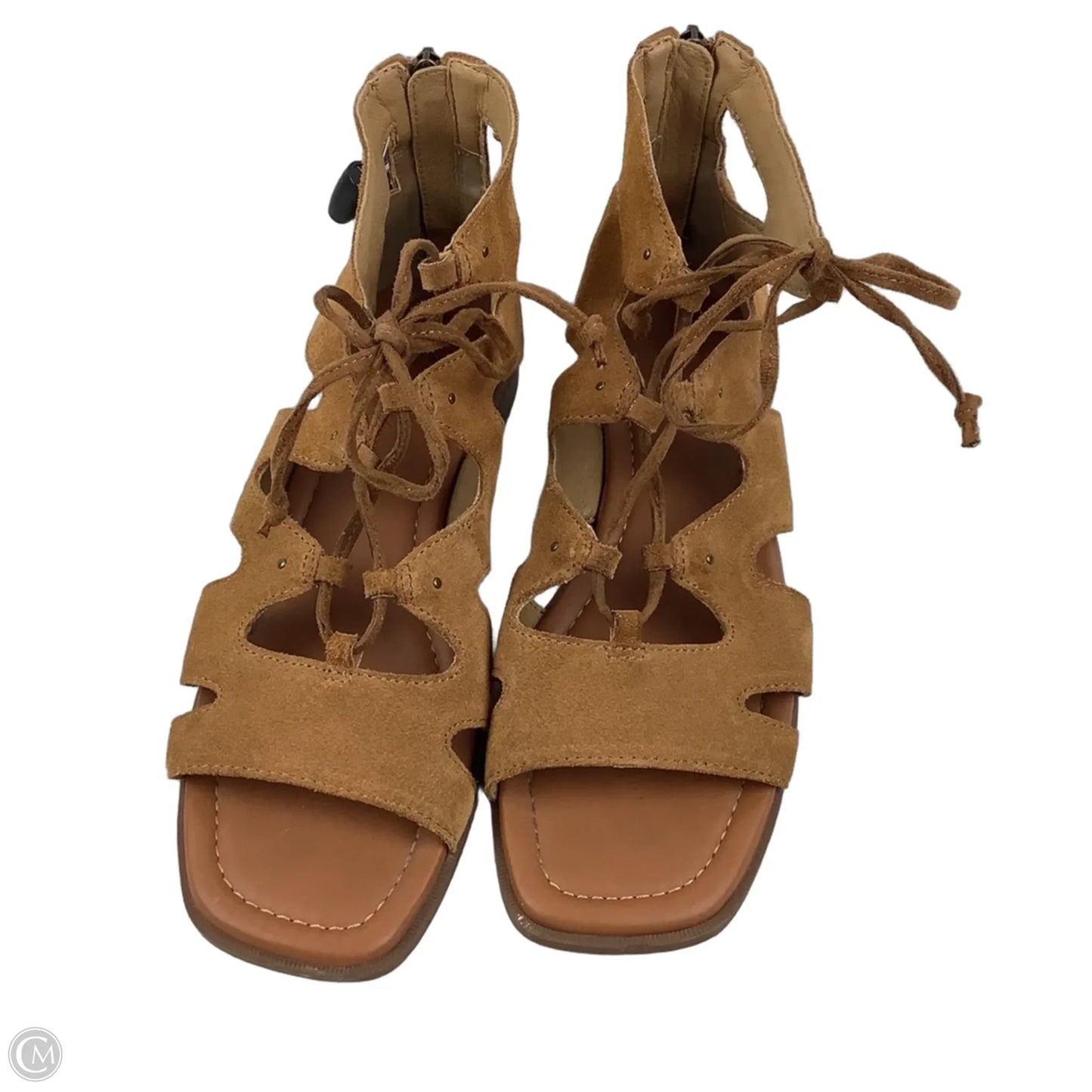 Sandals Flats By Crown Vintage In Brown, Size: 7