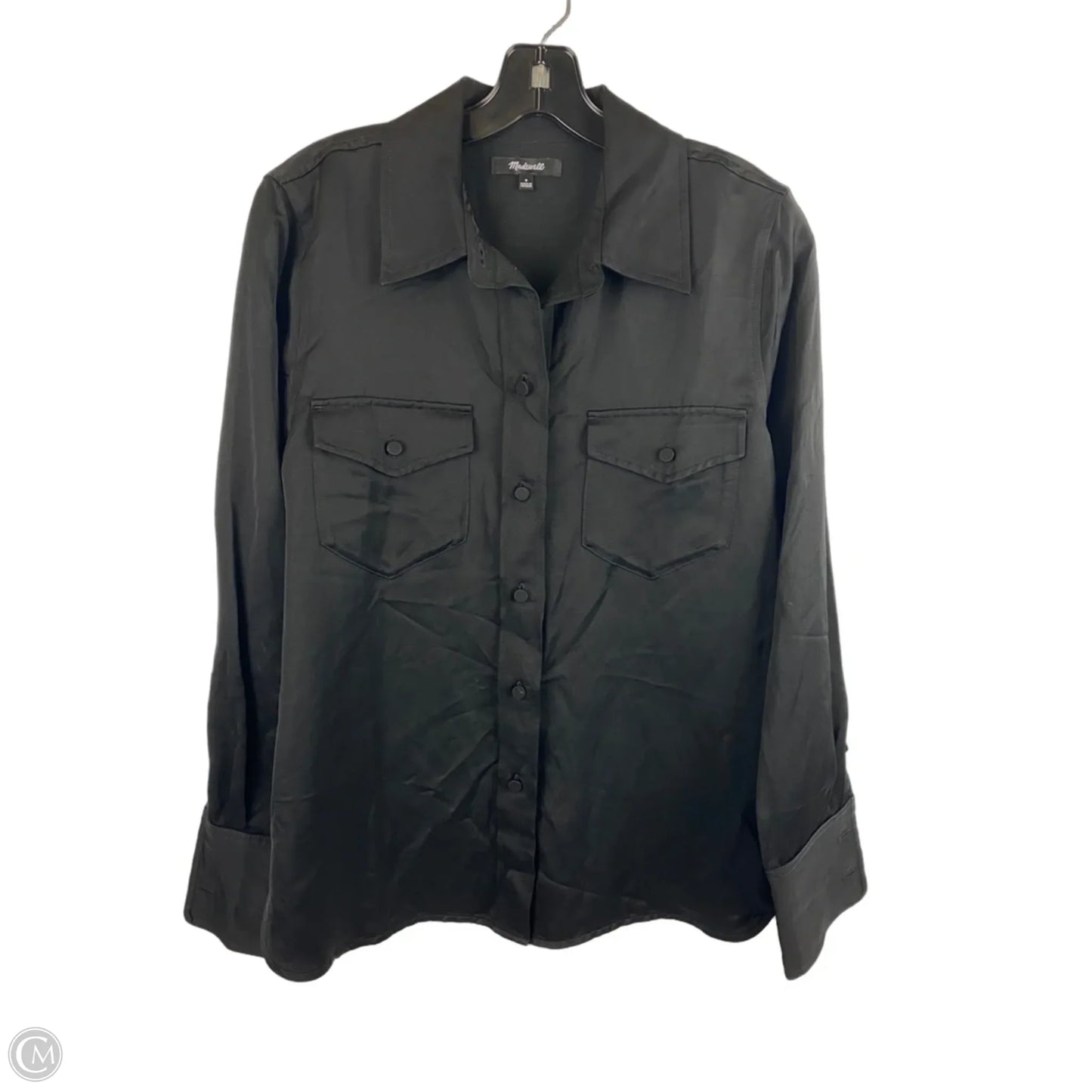 Top Long Sleeve By Madewell In Black, Size: 8