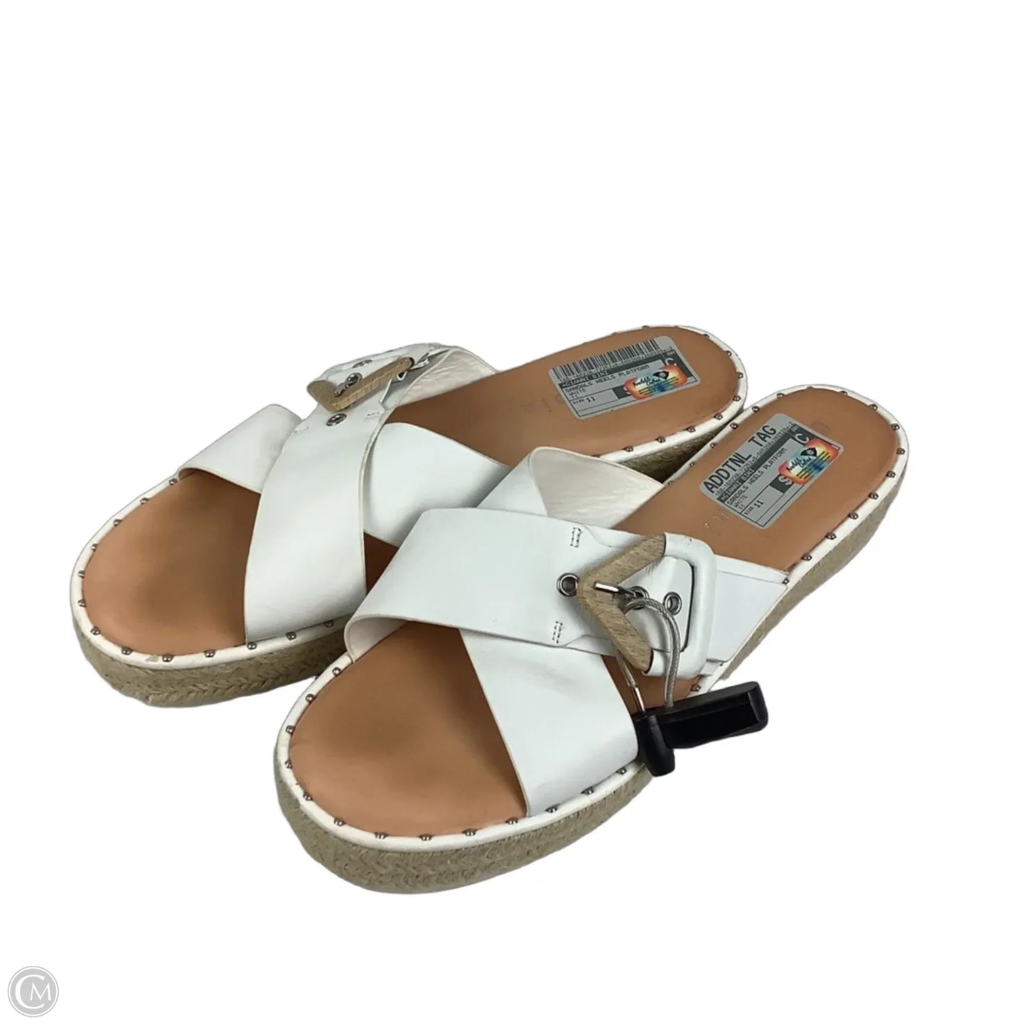 Sandals Heels Platform By Gianni Bini In White, Size: 11