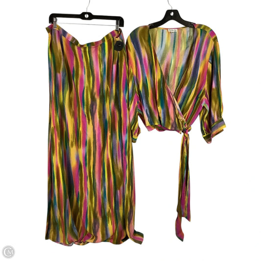 Skirt Set 2pc By Clothes Mentor In Multi-colored, Size: 3x