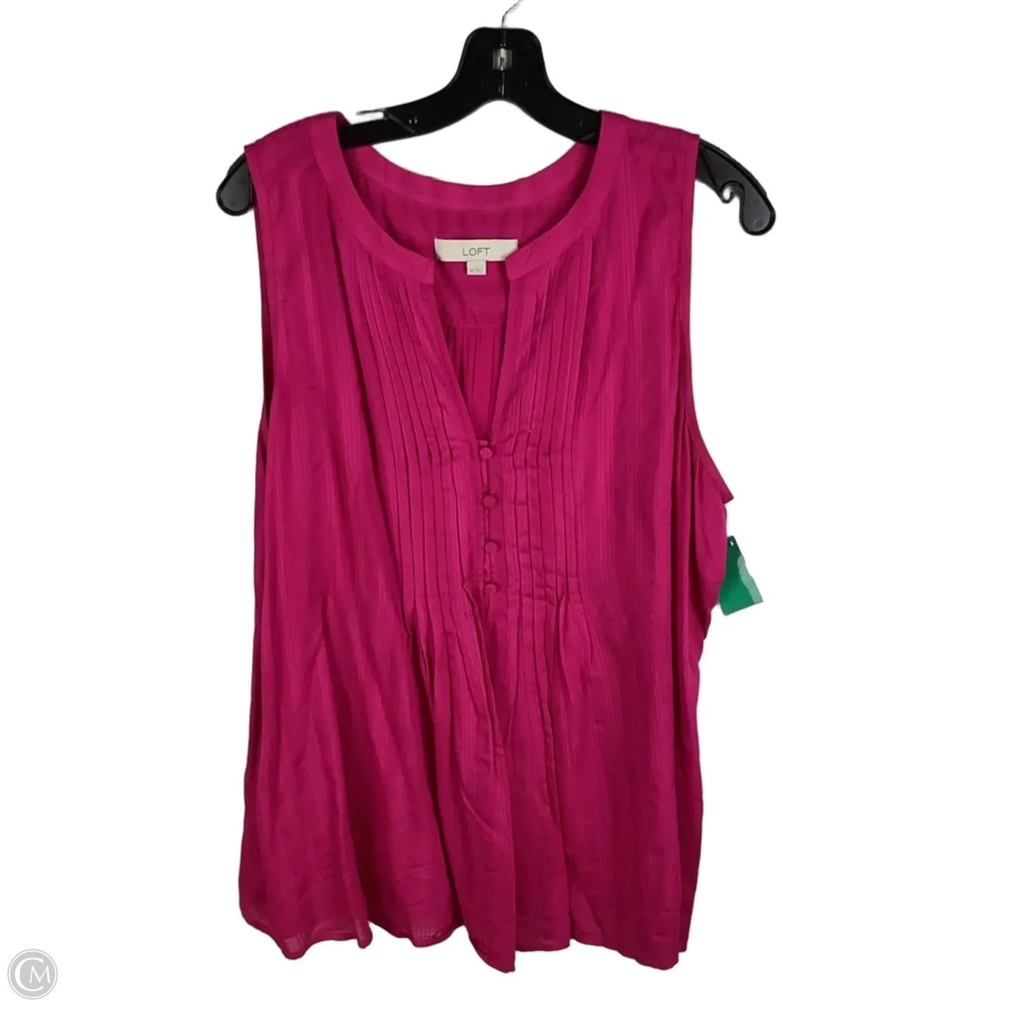 Top Sleeveless By Loft In Pink, Size: Xl