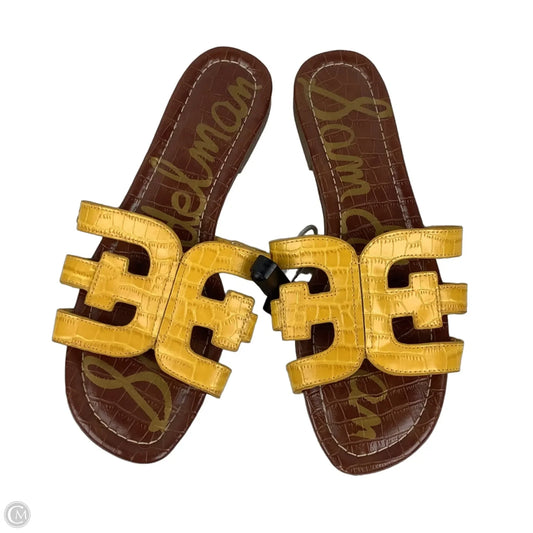 Sandals Flats By Sam Edelman In Yellow, Size: 8