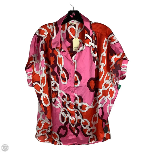 Top Short Sleeve By Jodifl In Pink, Size: L