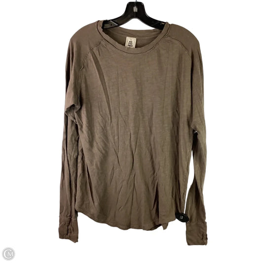 Top Long Sleeve By We The Free In Brown, Size: Xs