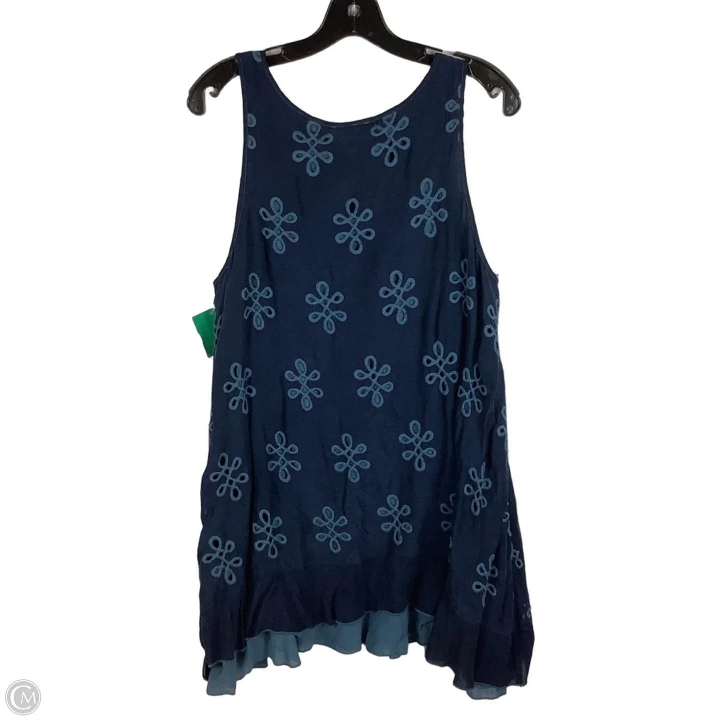 Tunic Sleeveless By Johnny Was In Navy, Size: M
