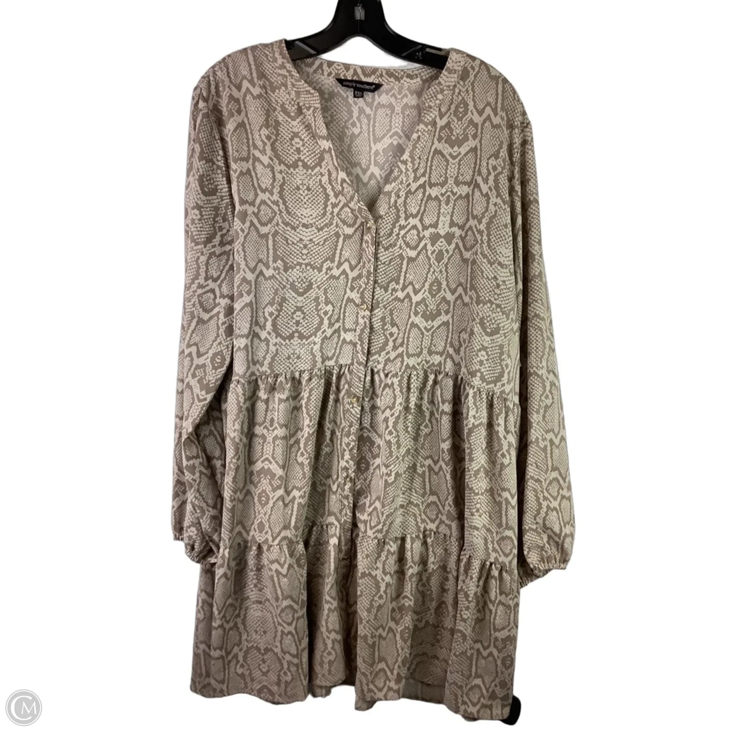 Dress Casual Short By Simply Southern In Brown, Size: Xxl