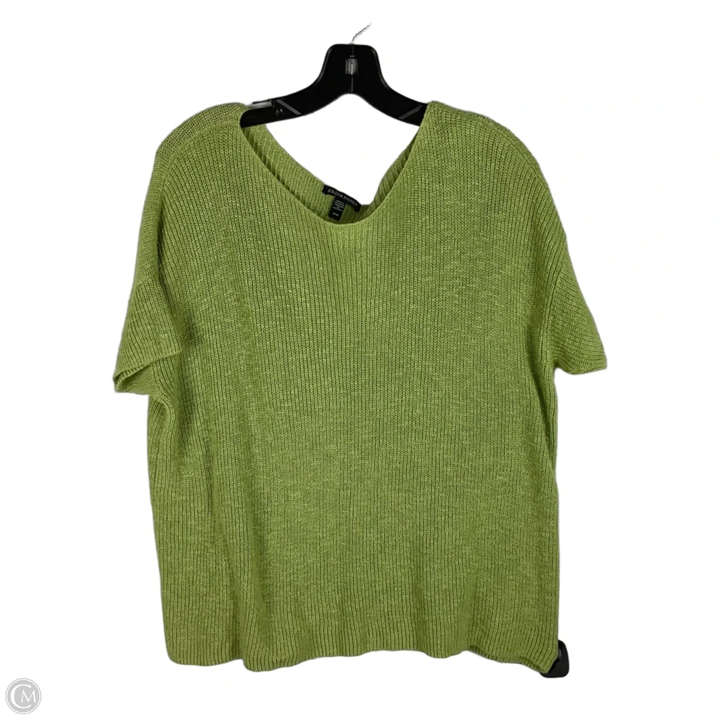 Top Short Sleeve By Eileen Fisher In Green, Size: M